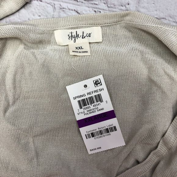 NWT Style & Co Women Short Sleeve Blouse Knit Top Size XXL 2XL Viscose B226 -3 - Picture 5 of 13